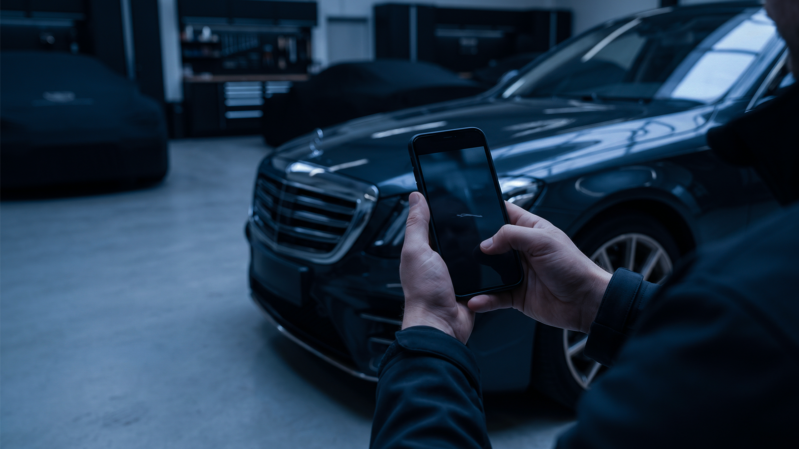 LINEで車両写真を送るイメージ