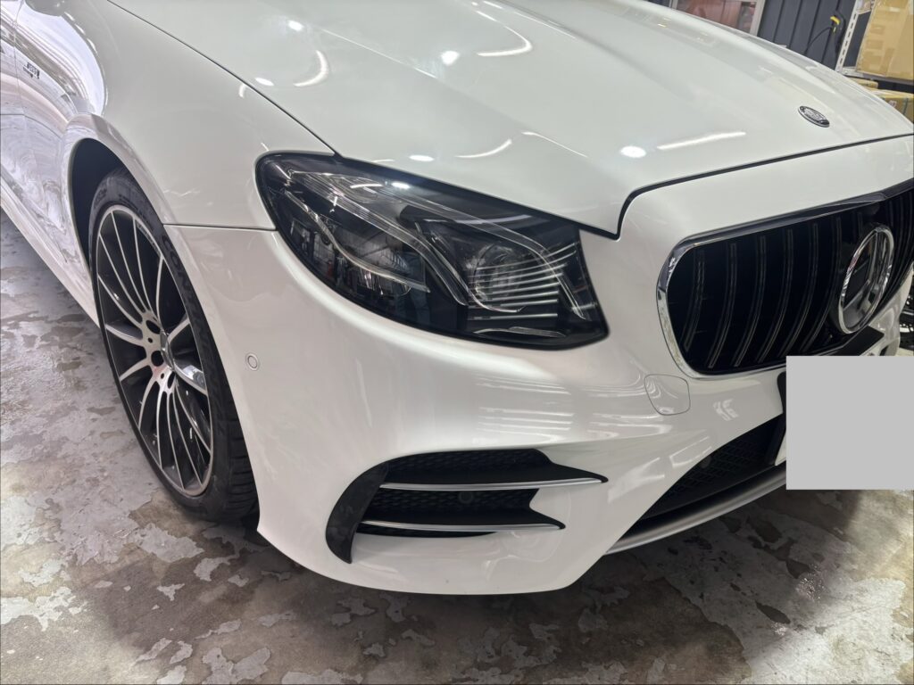Mercedes-Benz E-Class（W213） フロントバンパーの擦り傷・こすり傷（施工後）