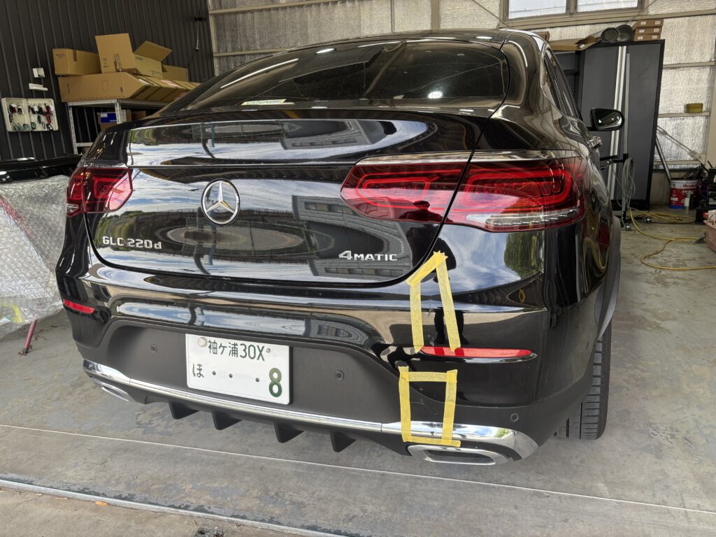 Mercedes-Benz GLC（X253） リアバンパーの施工写真1